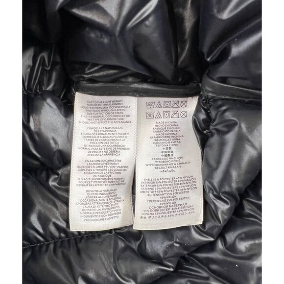 Michael Kors Women's Packable Down Puffer Jacket Navy Blue Gold Accents Sz. M - Picture 5 of 10